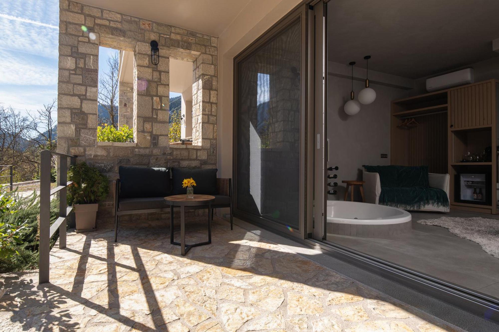 Evora Luxury Suites Mega Chorio Exteriér fotografie
